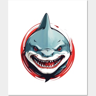 basic shark tattoo Posters and Art